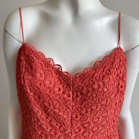 J. Crew Daisy Lace Fit & Flare Cocktail Party Midi Dress Size 12 Resort - Picture 2 of 16